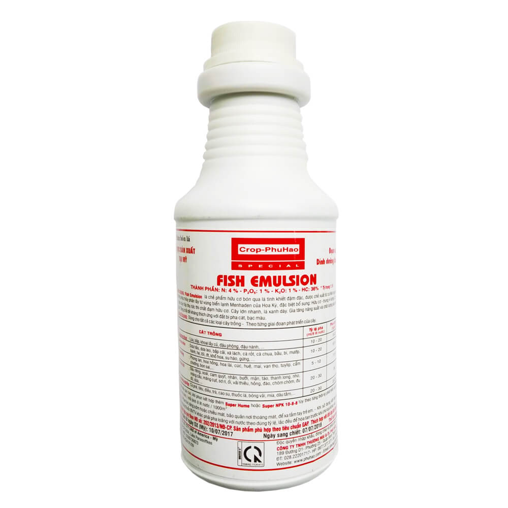 Phân đạm cá cao cấp Fish Emulsion nhập khẩu Mỹ chai 1lit Phân đạm cá cao cấp Fish Emulsion nhập khẩu Mỹ chai 1lit