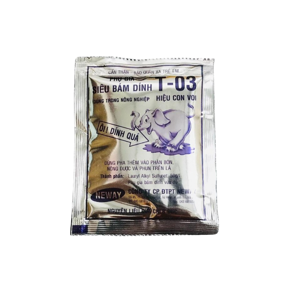 Phụ Gia Siêu Bám Dính T-03 Hiệu Con Voi Dùng Trong Nông Nghiệp Phụ Gia Siêu Bám Dính T-03 Hiệu Con Voi Dùng Trong Nông Nghiệp