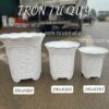 Chậu trồng cây hoa, cây cảnh TRÒN TỨ QUÝ màu trắng - đủ size siêu siêu đẹp