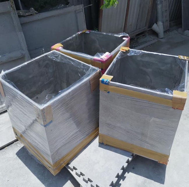 Chậu xi măng nhẹ hình vuông Chậu xi măng nhẹ hình vuông